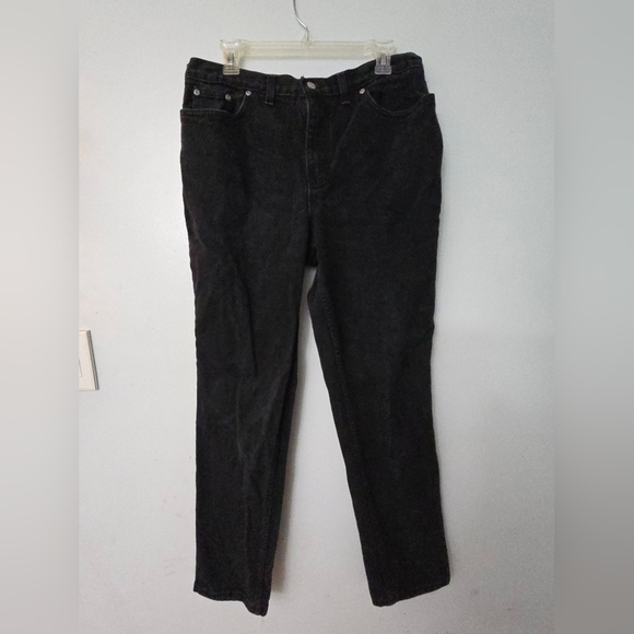 Faded Glory Denim - Vintage Y2K Jeans Women's Size 14 Tall Faded Glory Black Denim Mom Made In USA